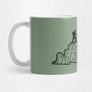 Get Lost Hiking Topographic Art Hike Kentucky State Map Mug